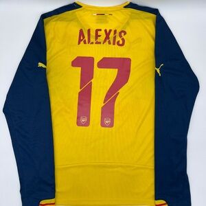 Sanchez #17 Arsenal 2014/2015 Away ORIGINAL Adidas Long Sleeve Soccer Jersey (M)